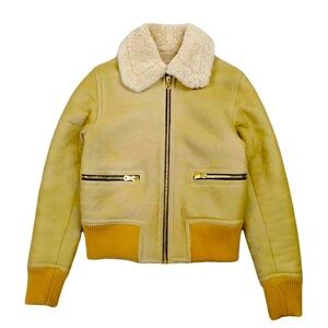 Sandro Lambskin Shearling Lined Coat
